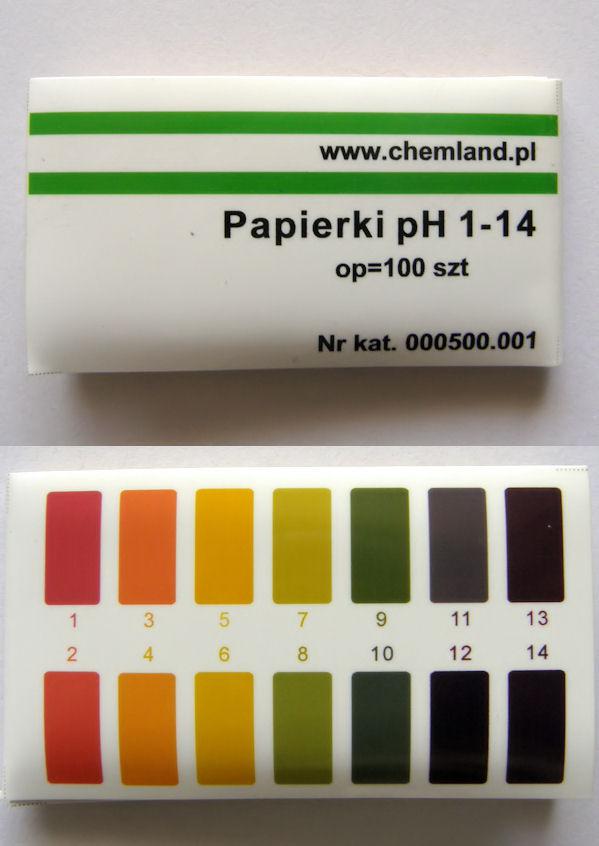 Papierki wskanikowe uniwersalne pH 1-14